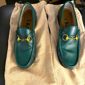 Gucci “1953 Horsebit Loafer” in green size 8